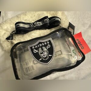 Las Vegas Raiders Clear Crossbody Bag - Black